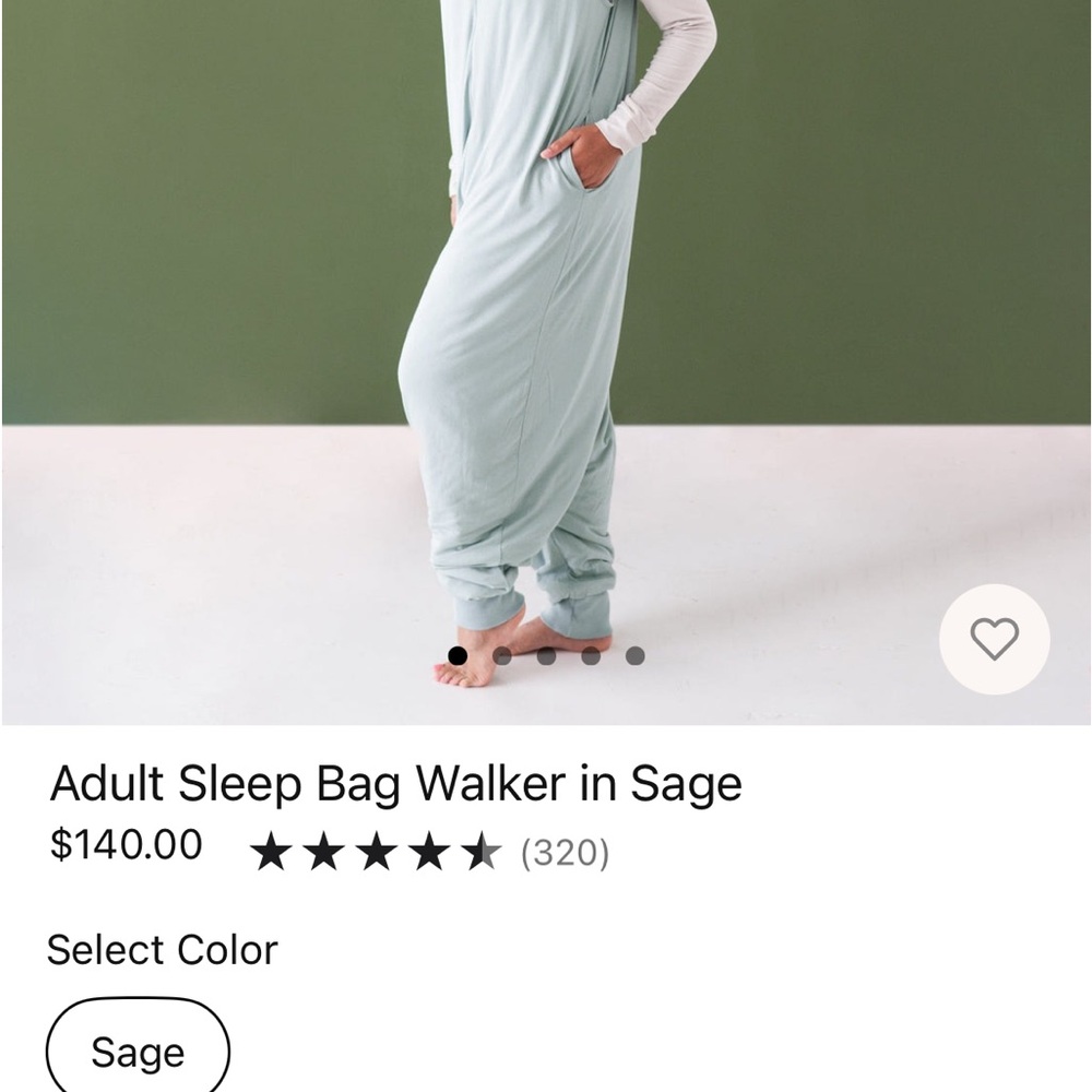 Kyte BABY oat/white cloud Adult Sleep Bag Walker brand new!